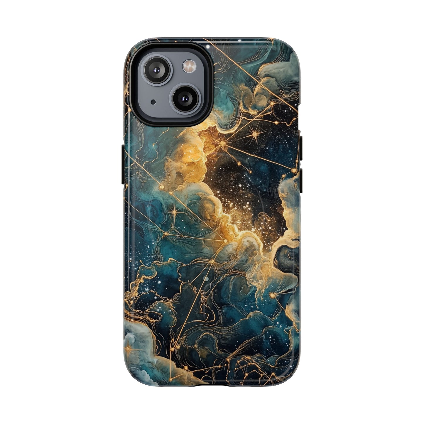 Cosmic Tough Magnetic iPhone Case - Nebula Design, Durable Protection