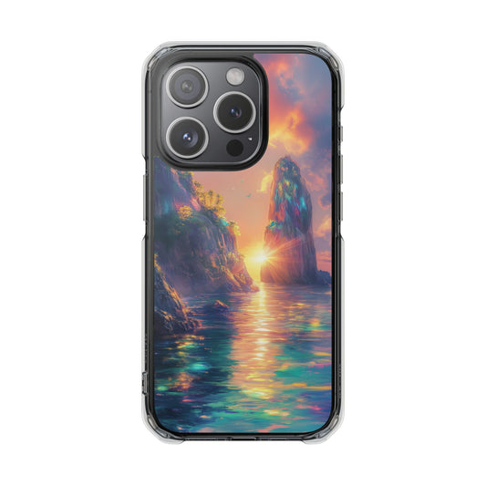 Iridescent Island Wave Magnetic Clear iPhone Case