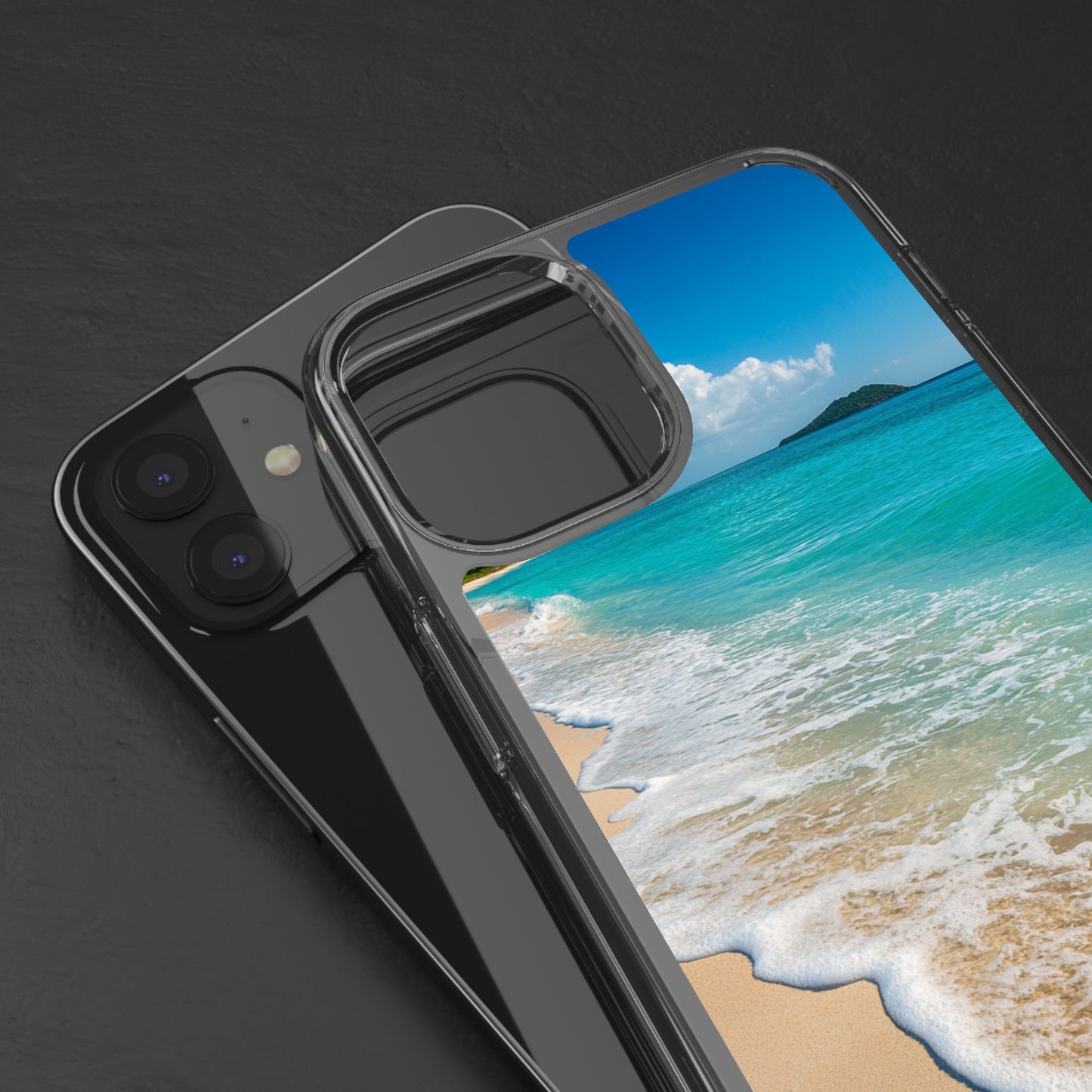 Beach Paradise Clear iPhone Case - Summer Vibe Ocean Design