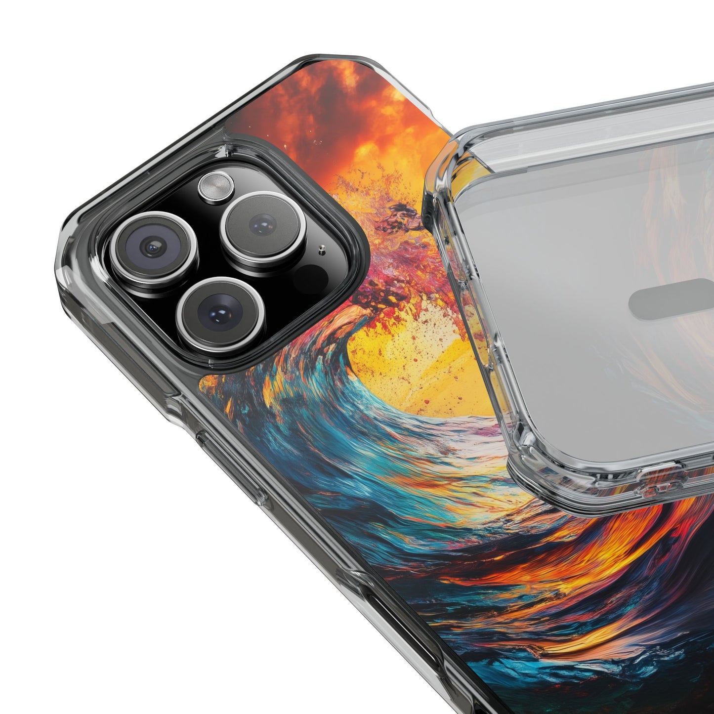 Radiant Sunset Swell Magnetic Clear iPhone Case