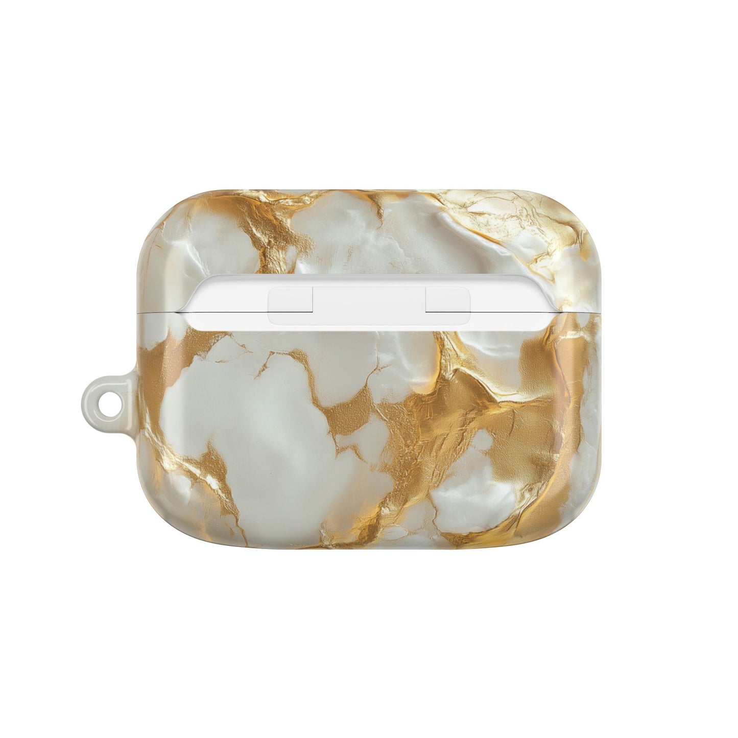 Lustrous Iridescent Gold & White Camo AirPods Case