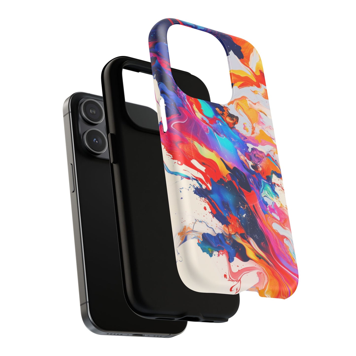 Vibrant Tough Magnetic Case - Color Splash Design for iPhone