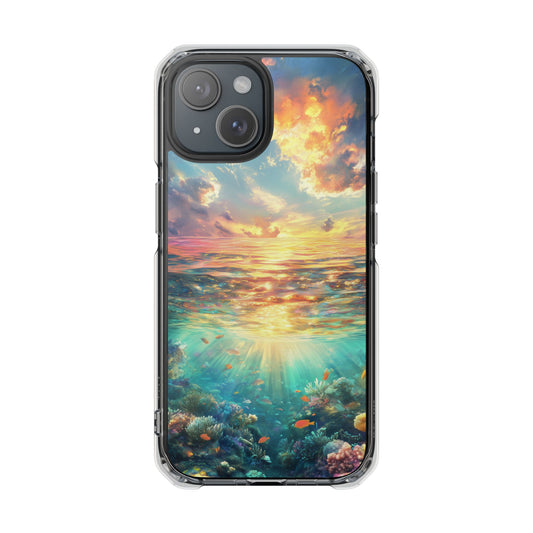 Shimmering Coral Reef Magnetic Clear Impact iPhone Case