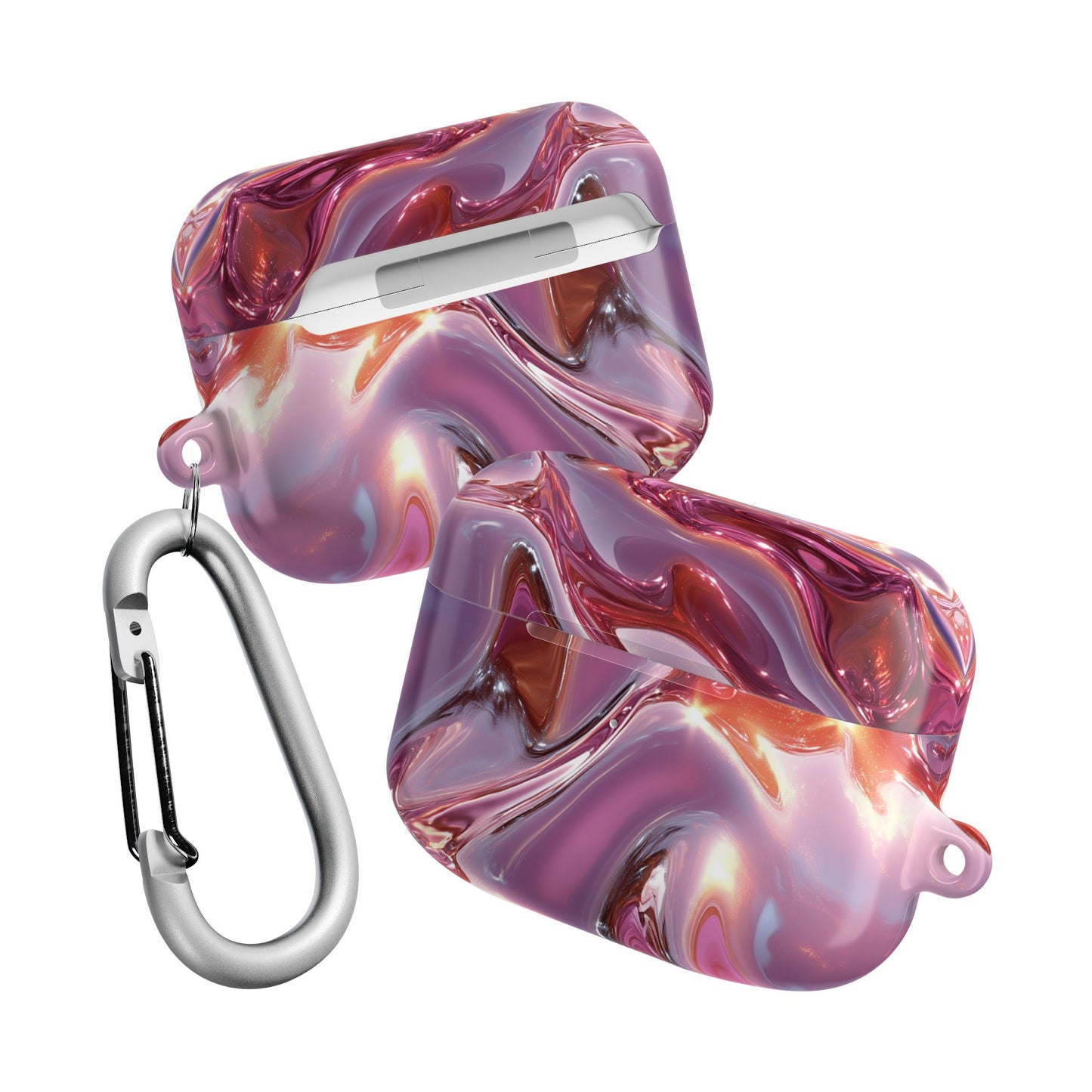 Pink Metallic Wave AirPod Case