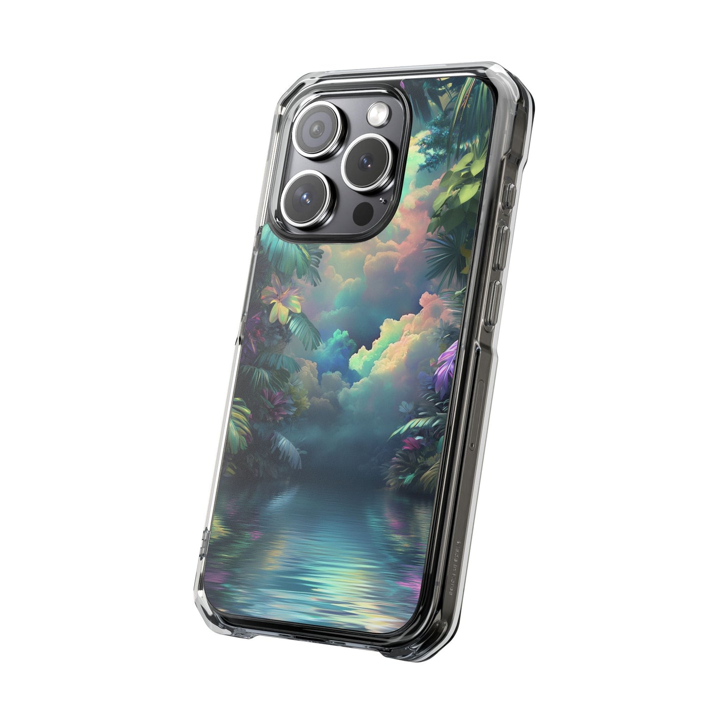 Tropical Jungle Magnetic Clear Impact iPhone Case