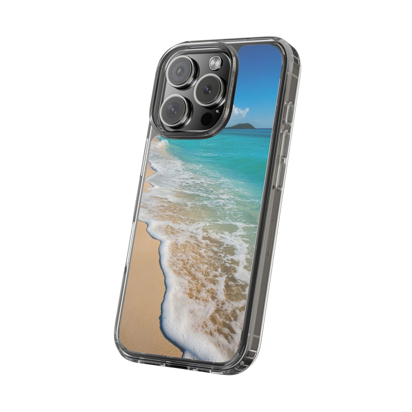 Beach Paradise Clear iPhone Case - Summer Vibe Ocean Design