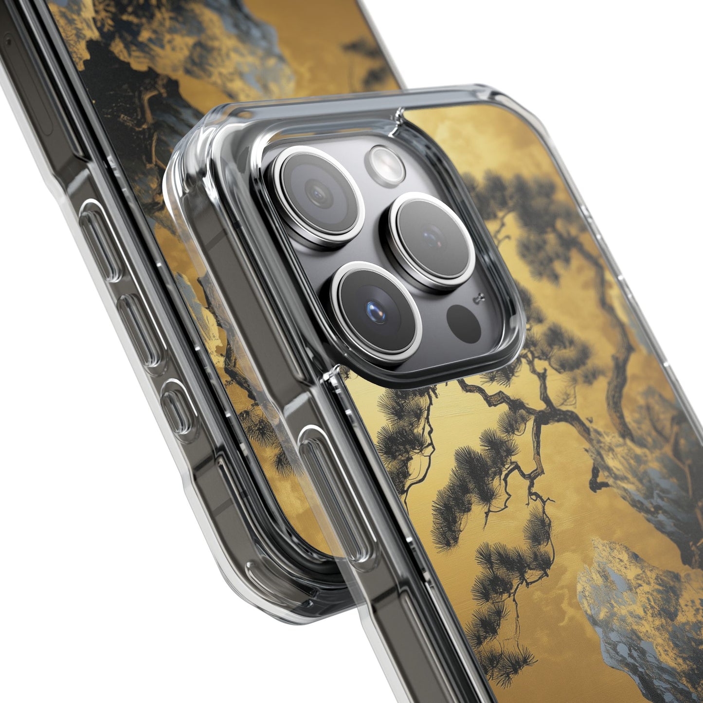 Golden Cascade Peaks Clear Impact iPhone Case