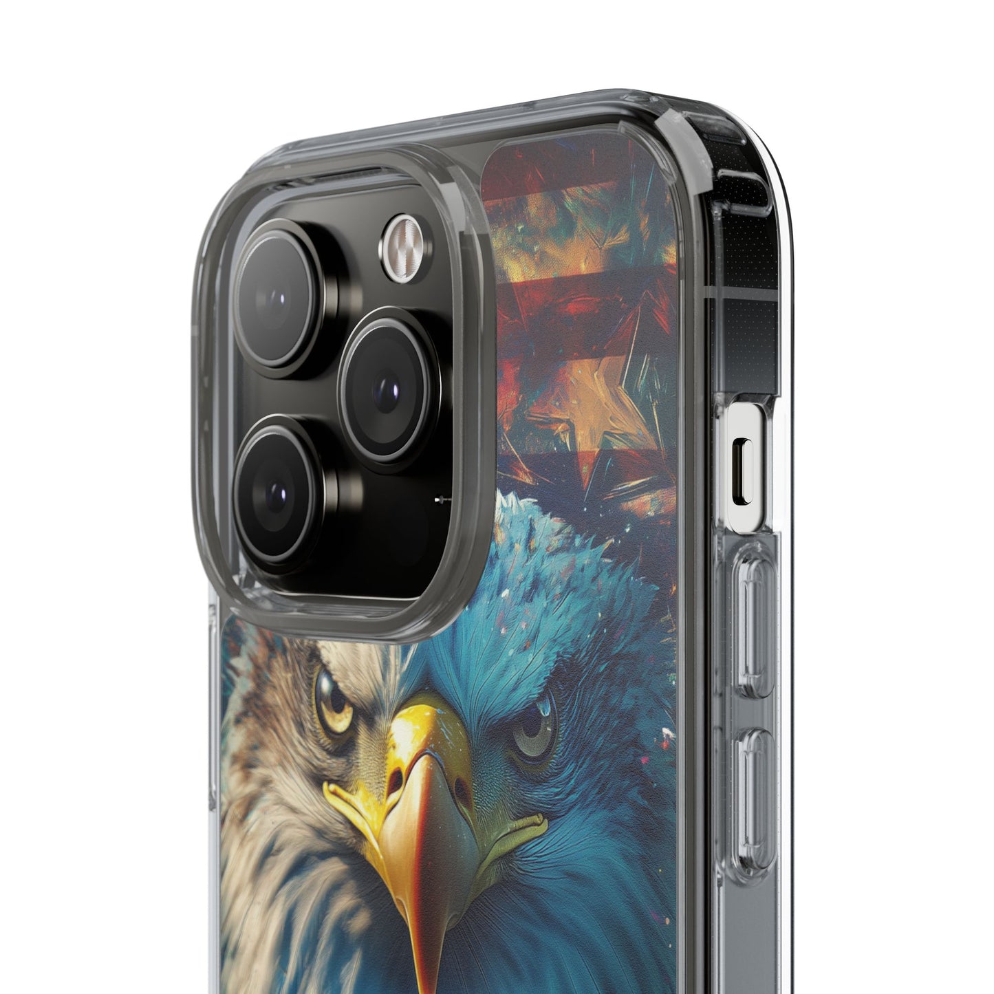 USA Eagle Design Clear Phone Case - Patriotic and Stylish