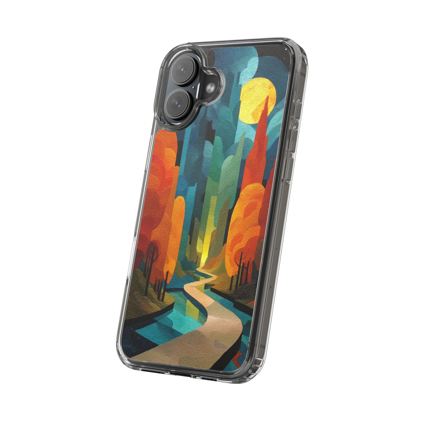 Vibrant Deep Art Landscape Phone Case - Clear Protective Cover for Nature Lovers