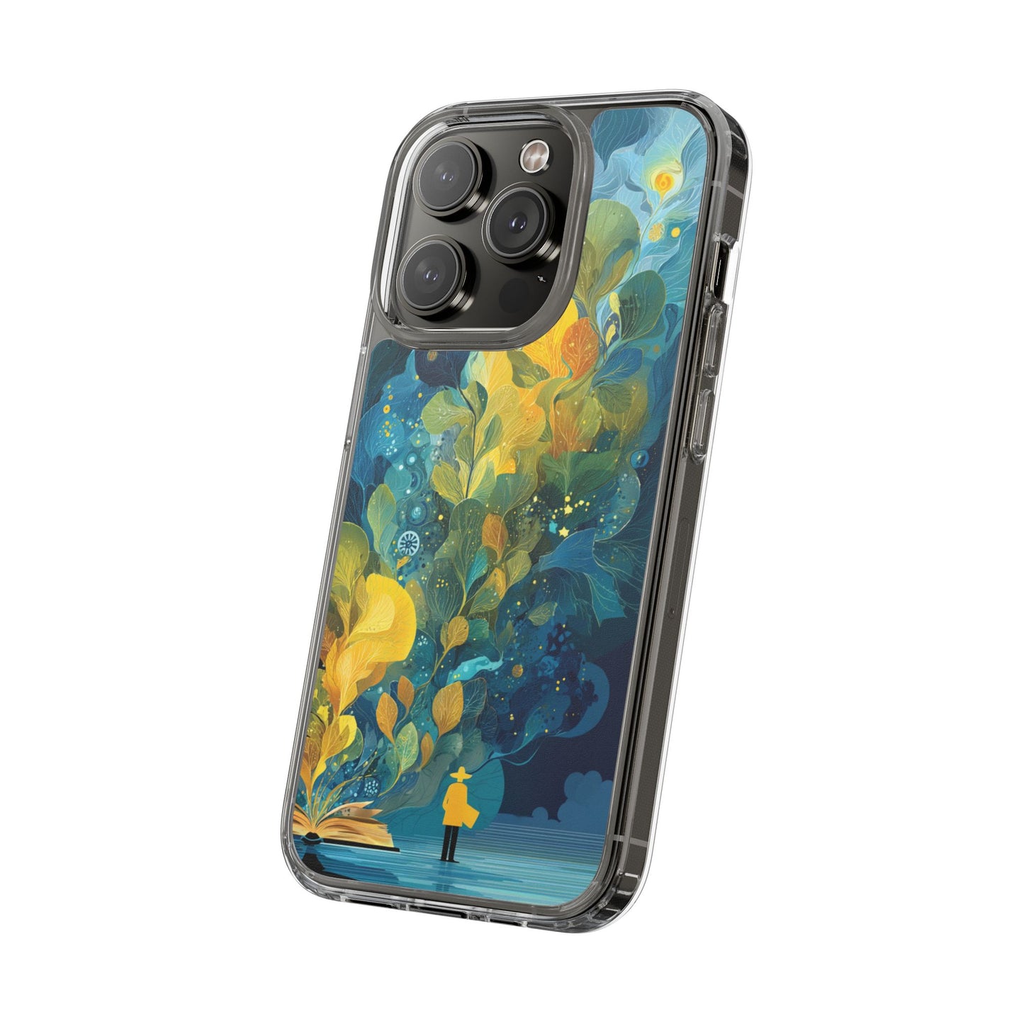 Artistic Reader Clear Phone Case - Design for Creative Souls