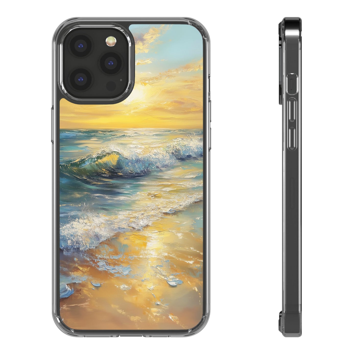 Ocean Sunset Clear iPhone Case – Radiant Coastal Glow with Vibrant Horizon Hues