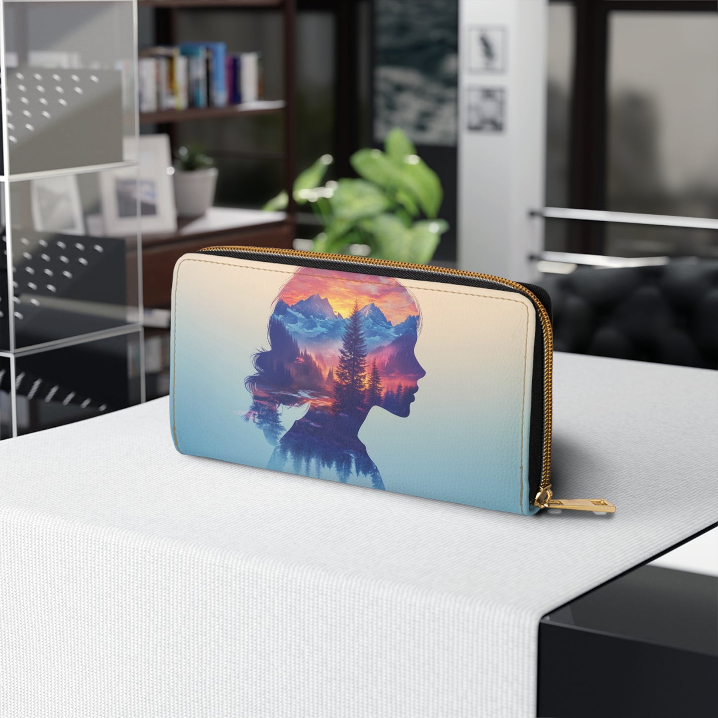 Inner World Landscape Cell Phone Clutch Wallet – Nature Inspired Design for Dreamers