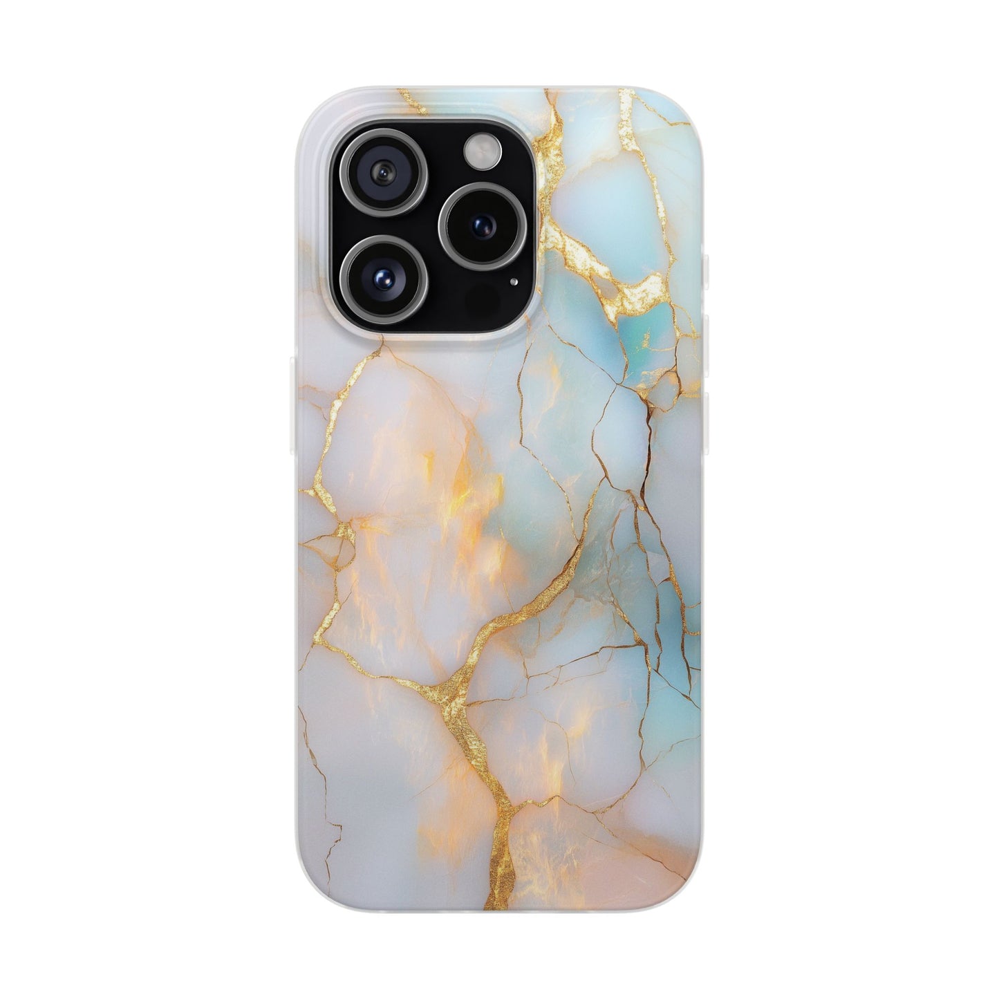Iridescent Gold Fractured iPhone Flexi Case