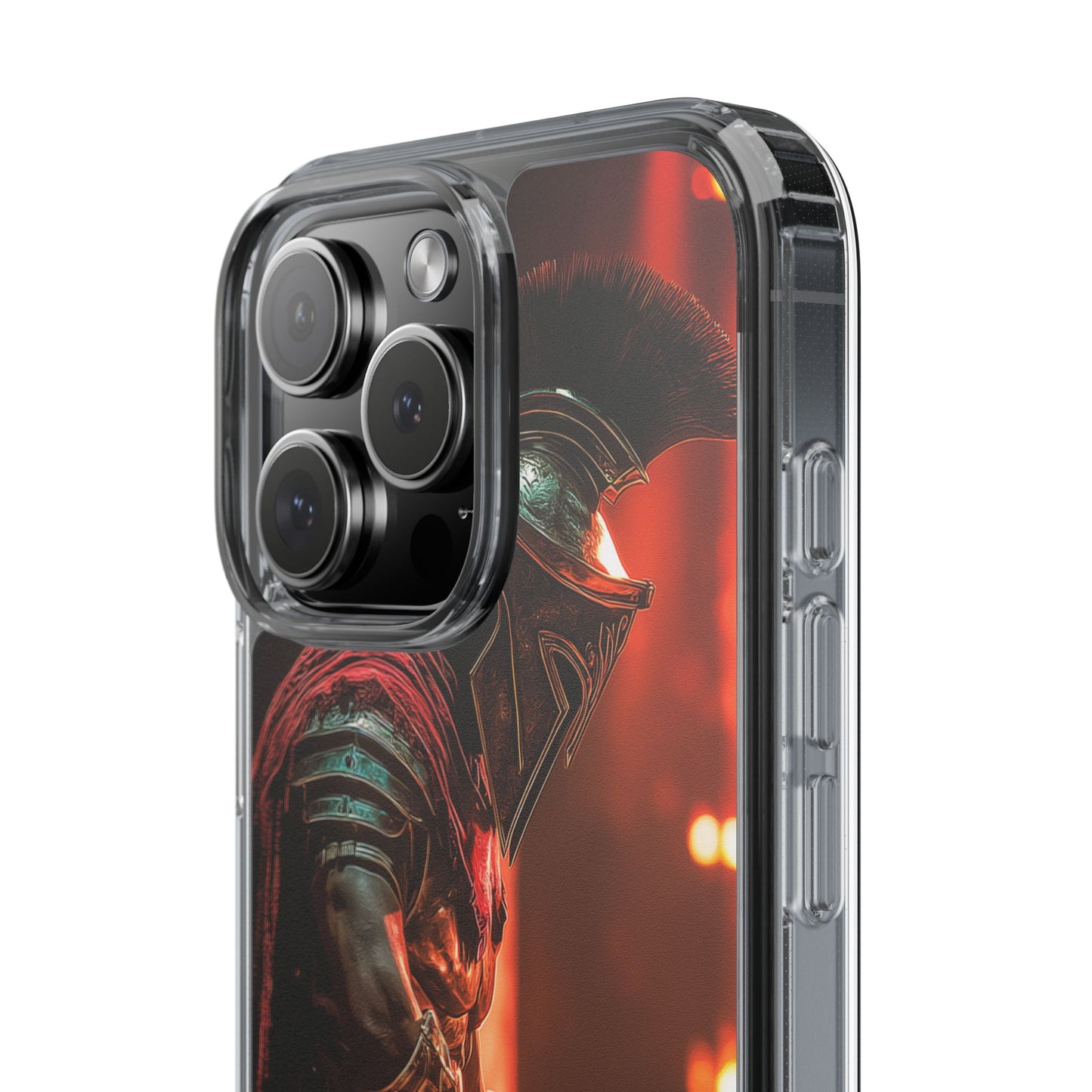 Leonidas Edition Spartan Warrior iPhone Case – Rugged Clear Protection with Bold Battle Inspired Design