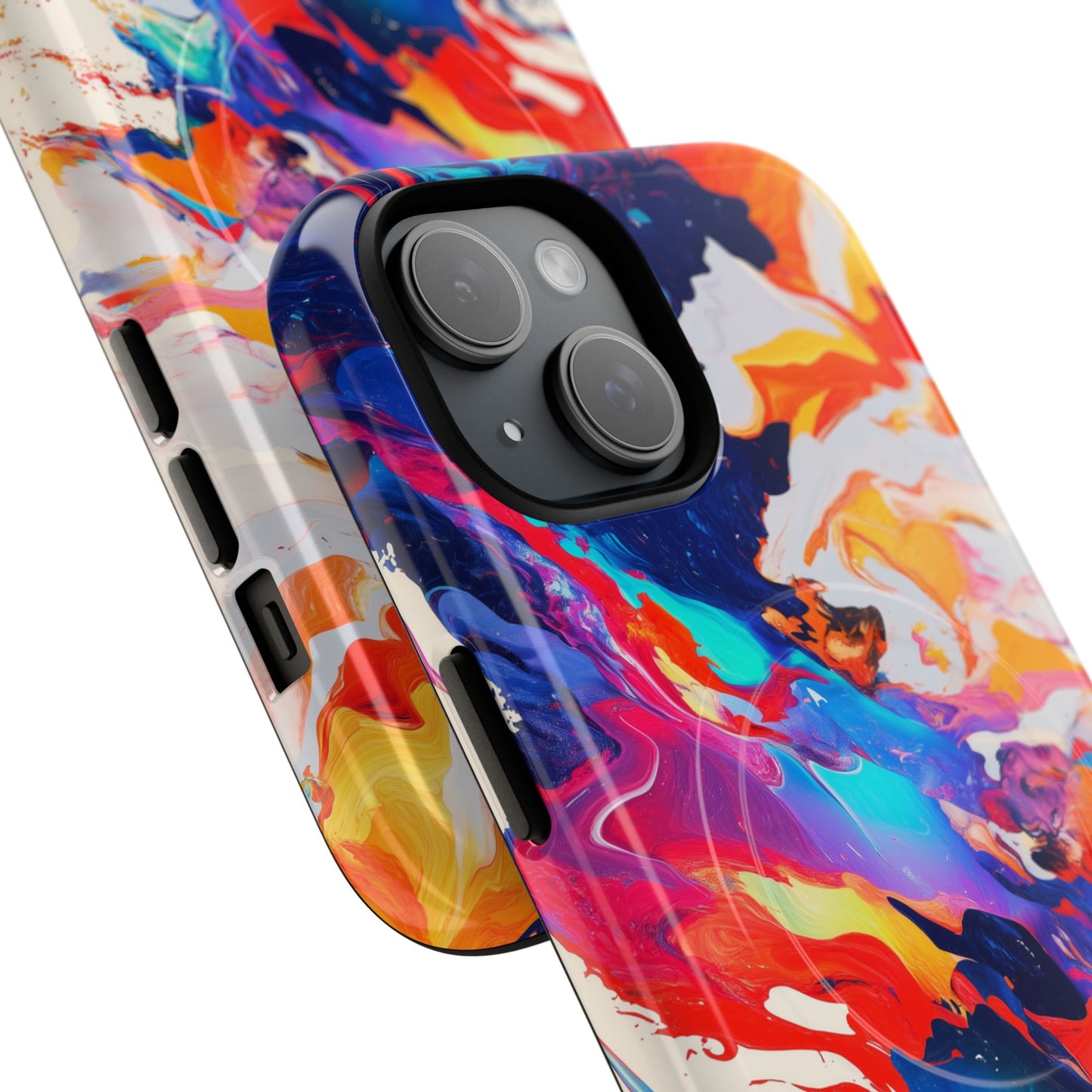 Vibrant Tough Magnetic Case - Color Splash Design for iPhone