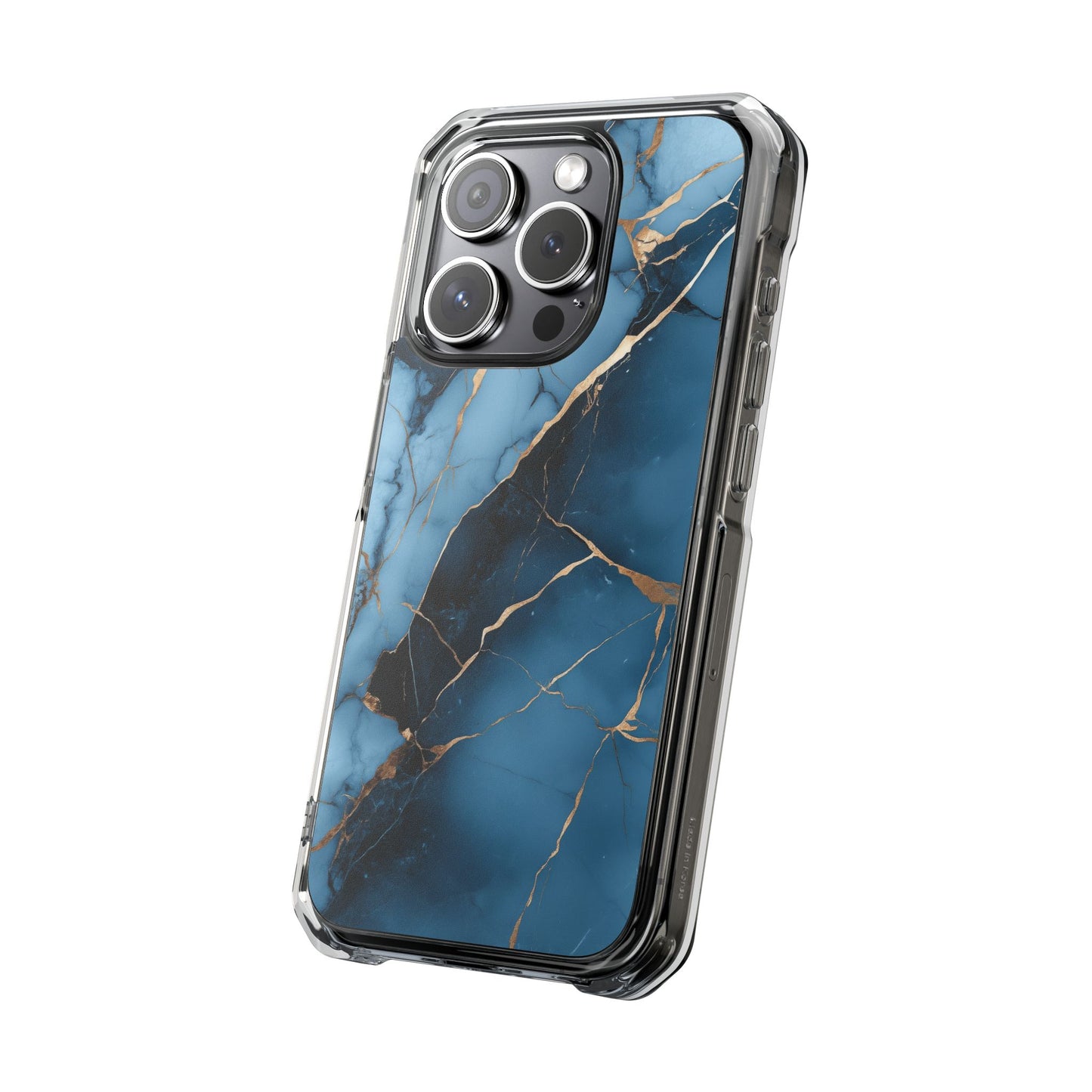 Gilded Blue Marble Clear Impact iPhone Case