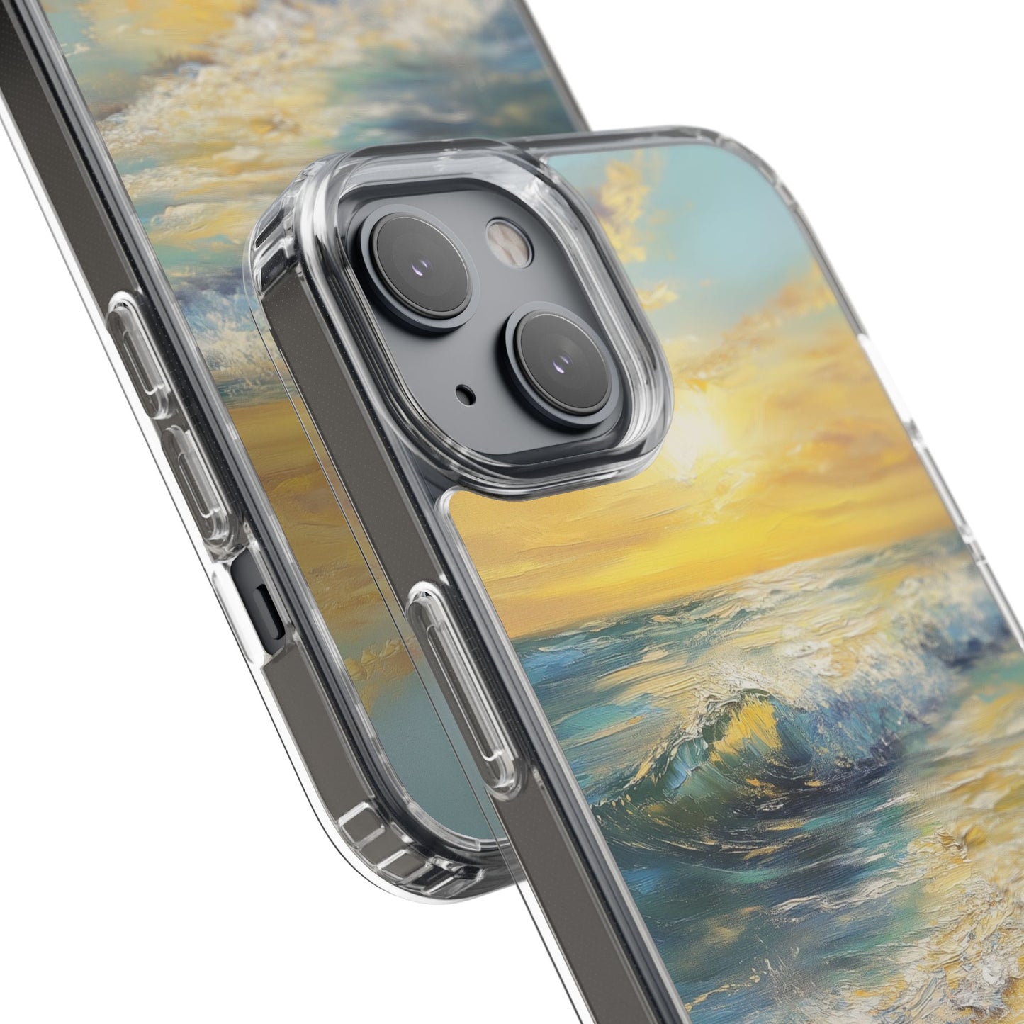 Ocean Sunset Clear iPhone Case – Radiant Coastal Glow with Vibrant Horizon Hues