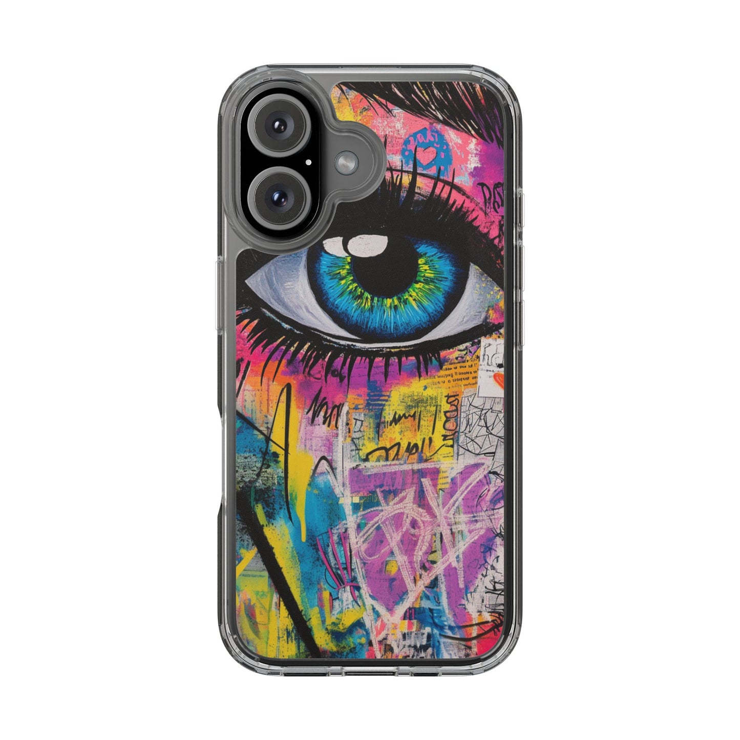 Vibrant Eye Art Clear iPhone Case - Stylish Protection for Trendsetters