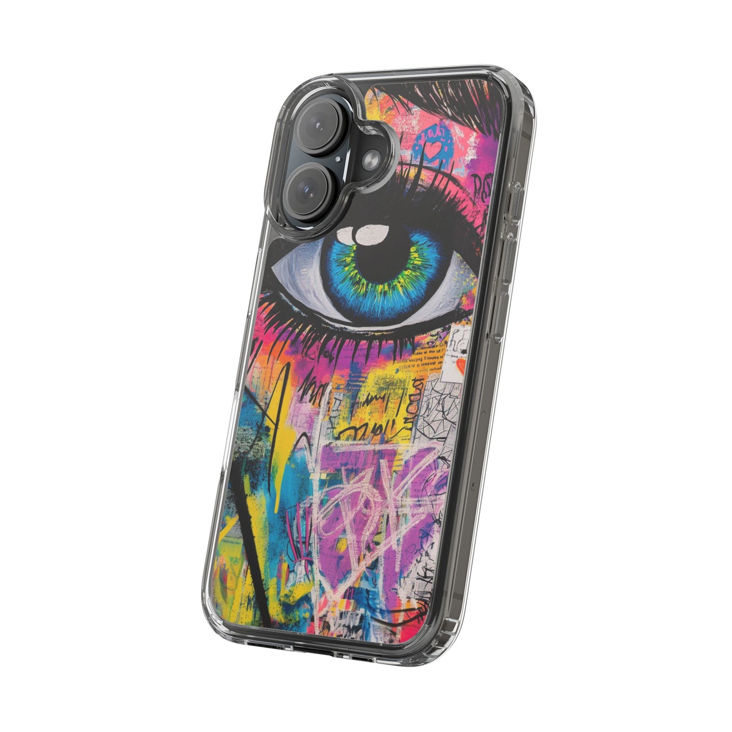 Vibrant Eye Art Clear iPhone Case - Stylish Protection for Trendsetters