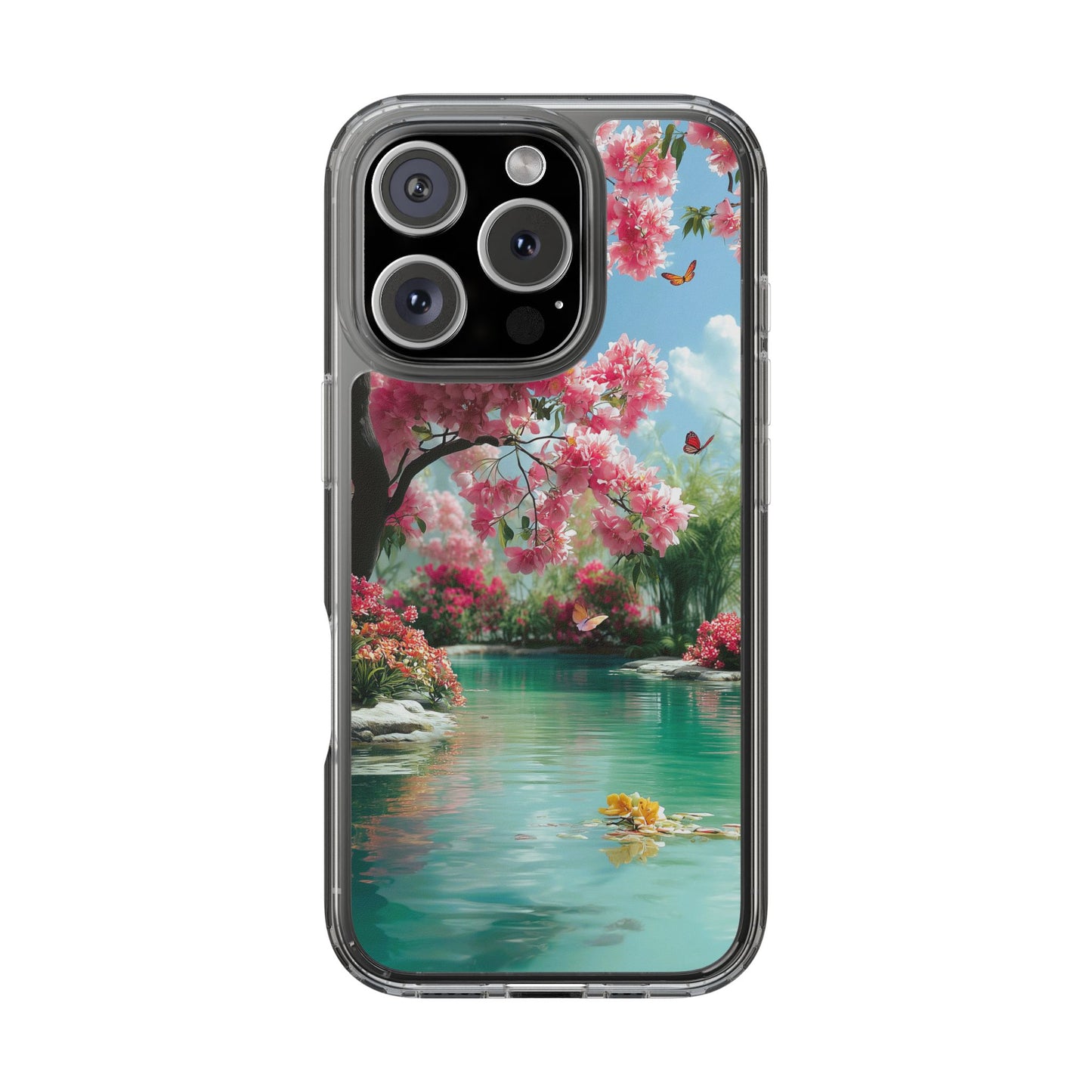 Enchanted Blossom Tree Clear iPhone Case – Boho Floral Nature Design