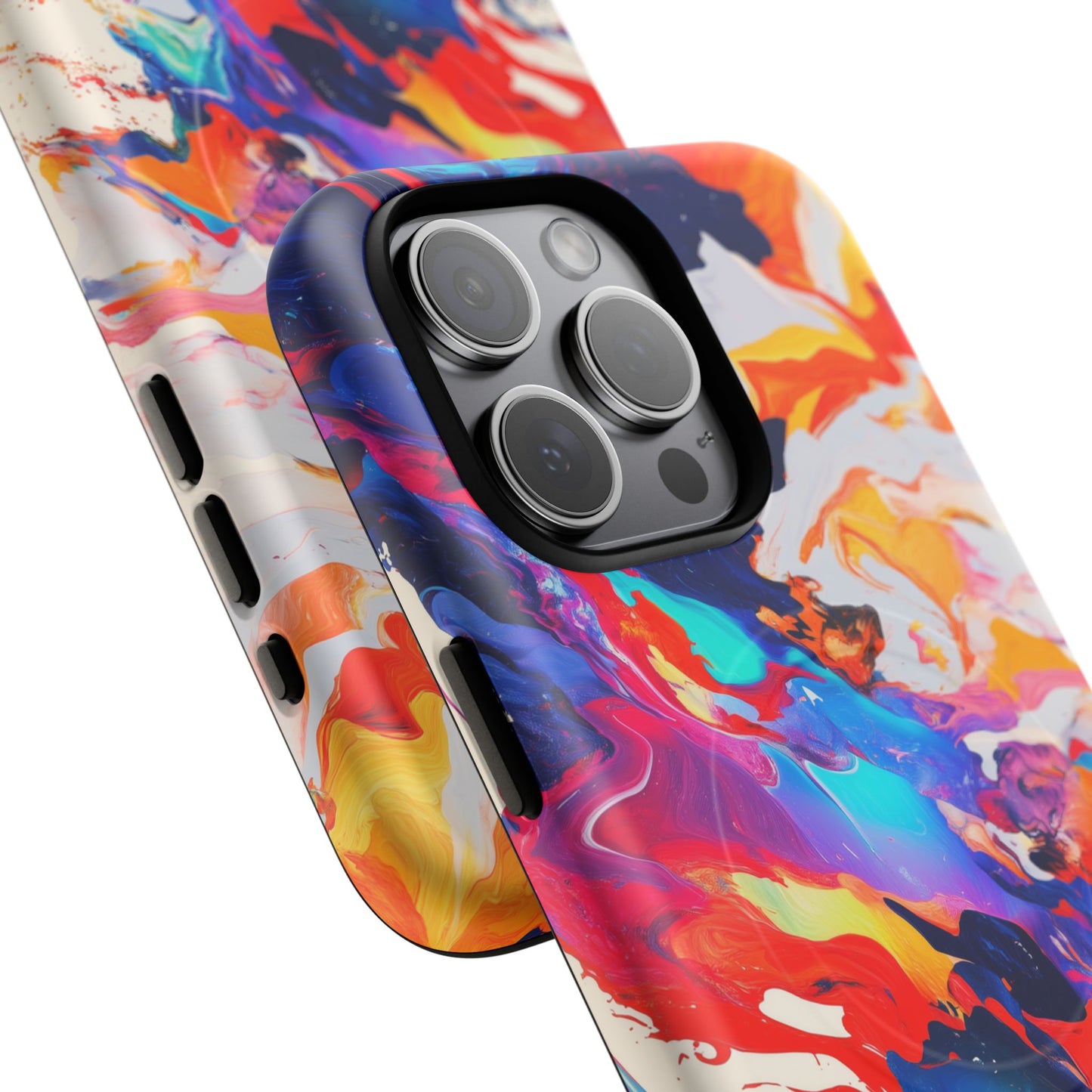 Vibrant Tough Magnetic Case - Color Splash Design for iPhone