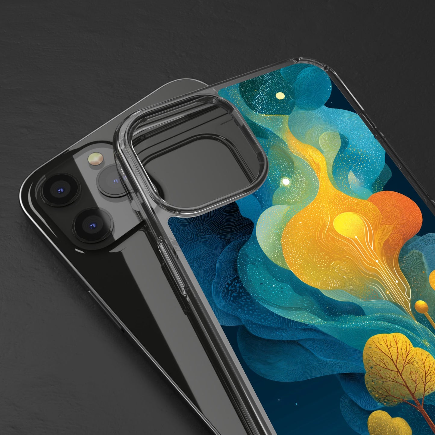 Electric City Forest Phone Case – Glowing Urban Jungle with Vibrant Nature Fusion