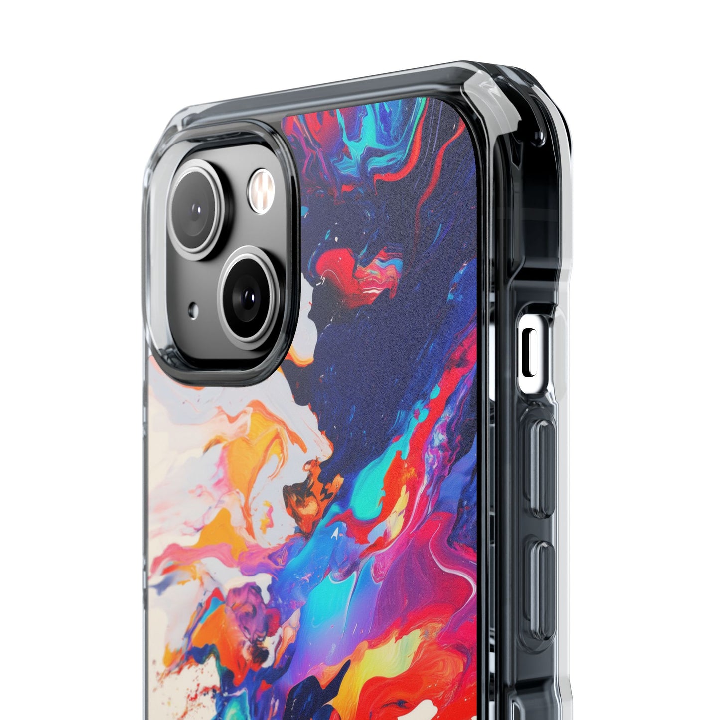 Vibrant Colorful Abstract Phone Case – Magnetic Clear Case for Bold & Stylish Protection