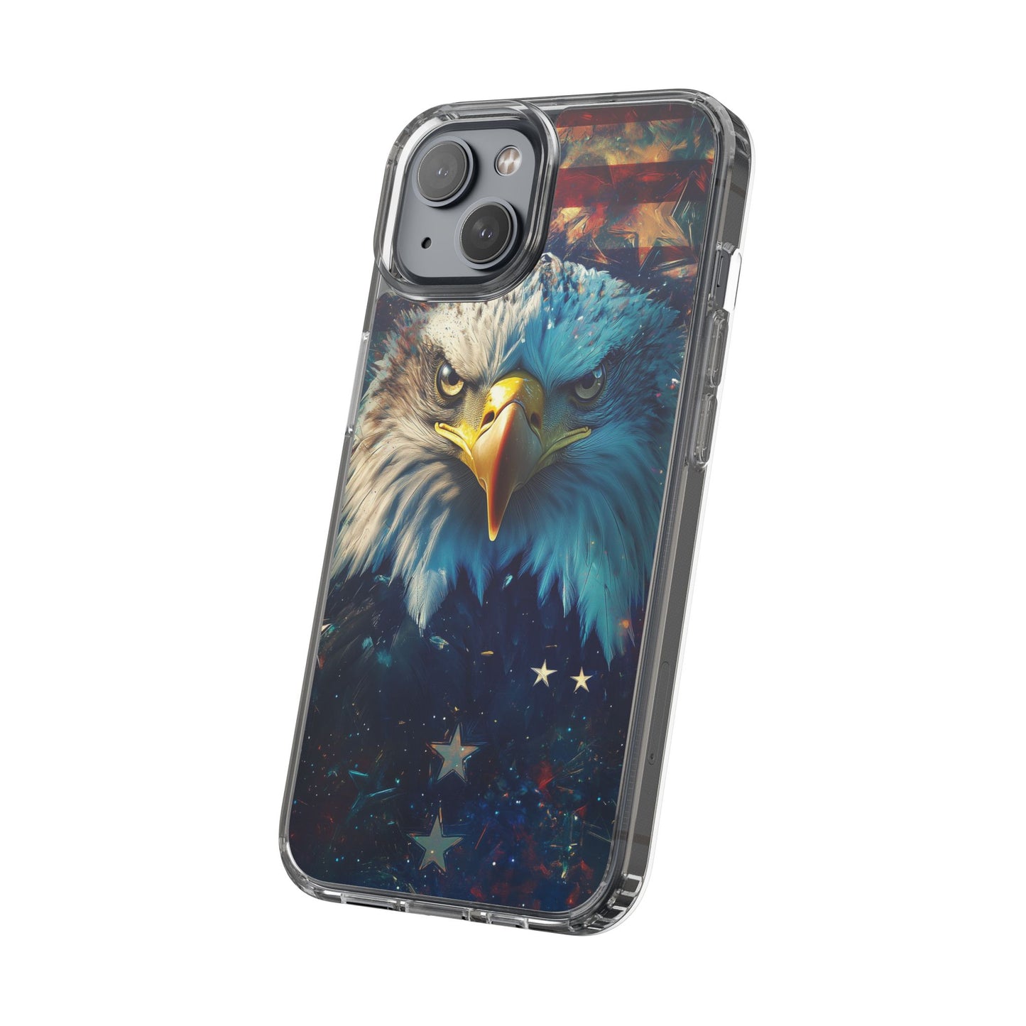 USA Eagle Design Clear Phone Case - Patriotic and Stylish
