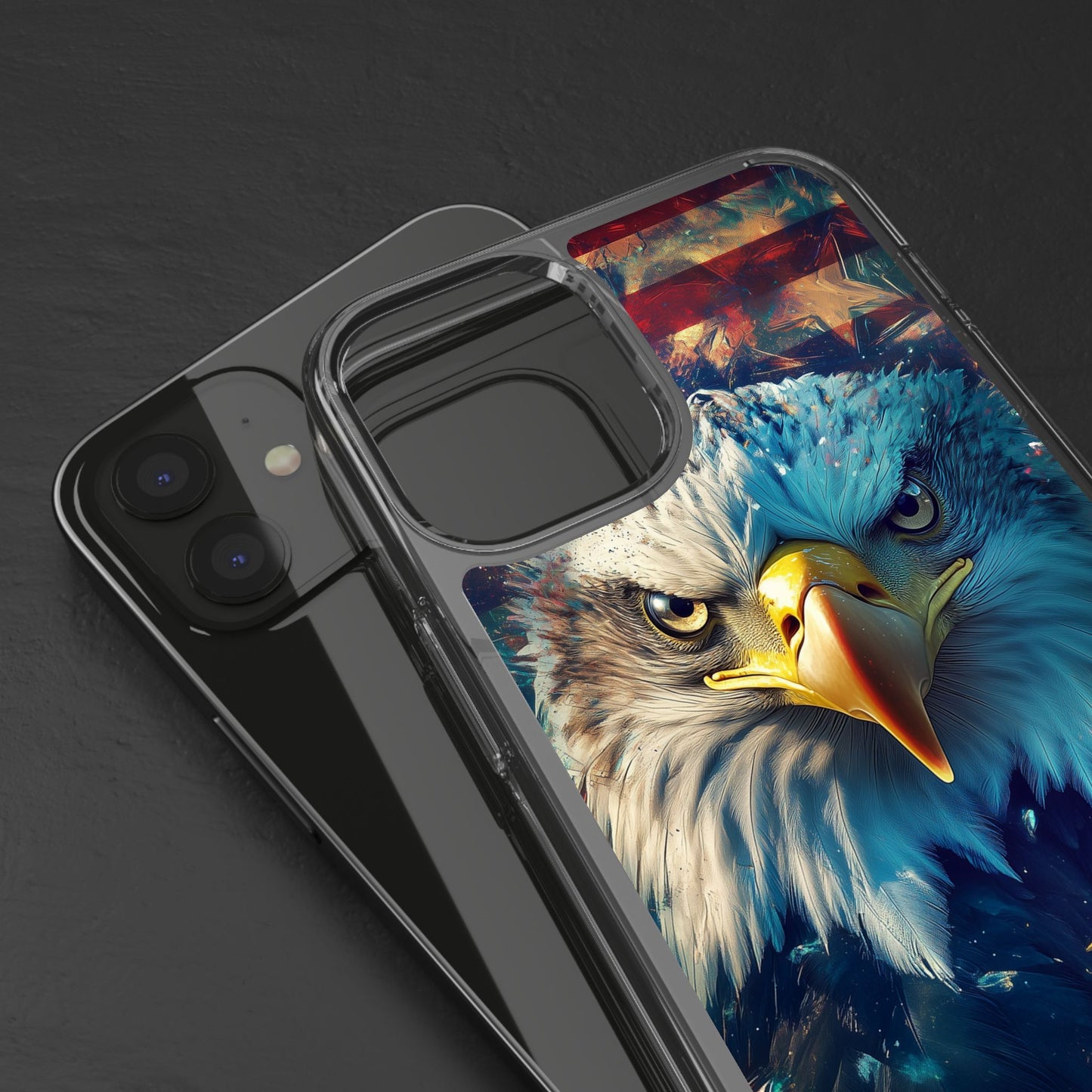 USA Eagle Design Clear Phone Case - Patriotic and Stylish