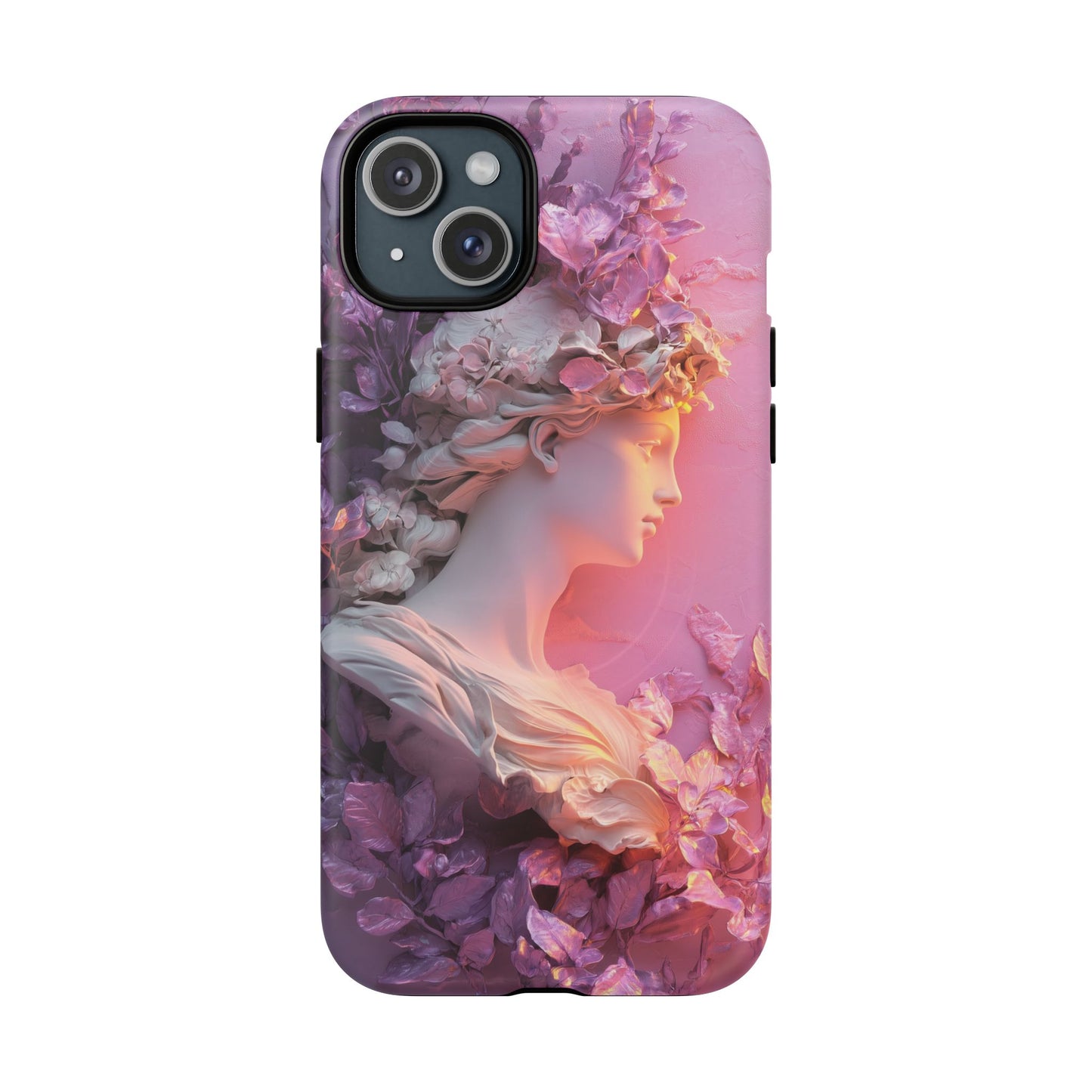 Elegant Floral Tough Magnetic Case for iPhone - Aesthetic Protection