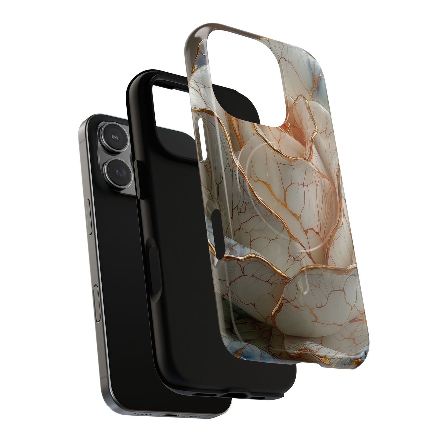 Elegant Rose iPhone Case - Tough Magnetic Design for Stylish Protection