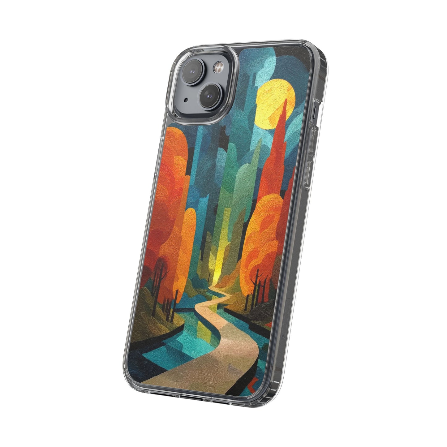 Vibrant Deep Art Landscape Phone Case - Clear Protective Cover for Nature Lovers