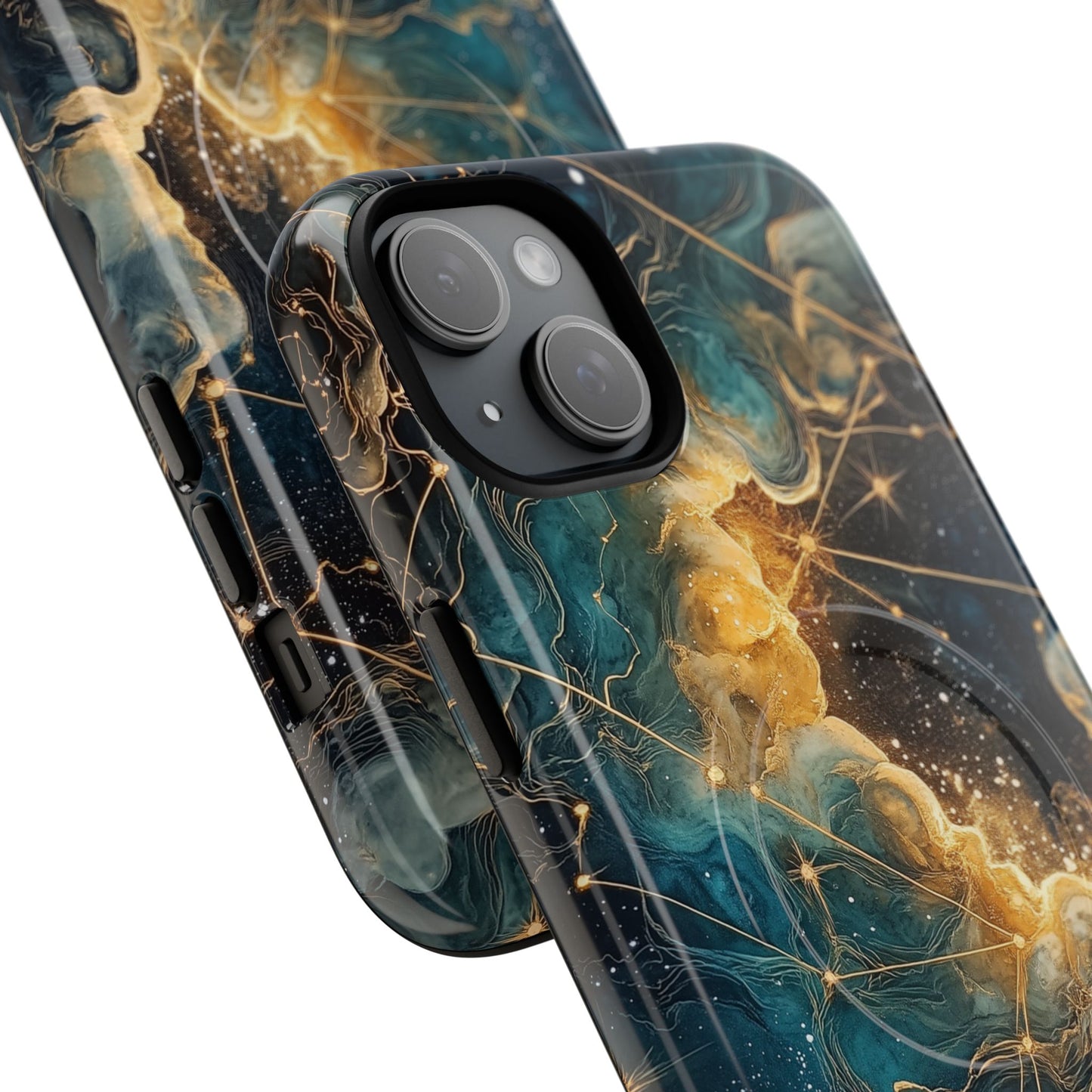 Cosmic Tough Magnetic iPhone Case - Nebula Design, Durable Protection