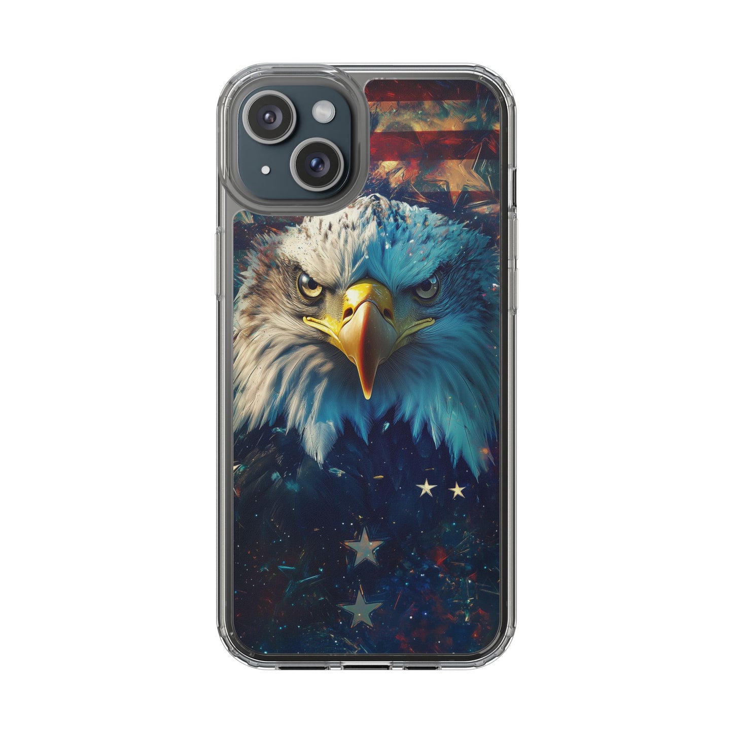 USA Eagle Design Clear Phone Case - Patriotic and Stylish