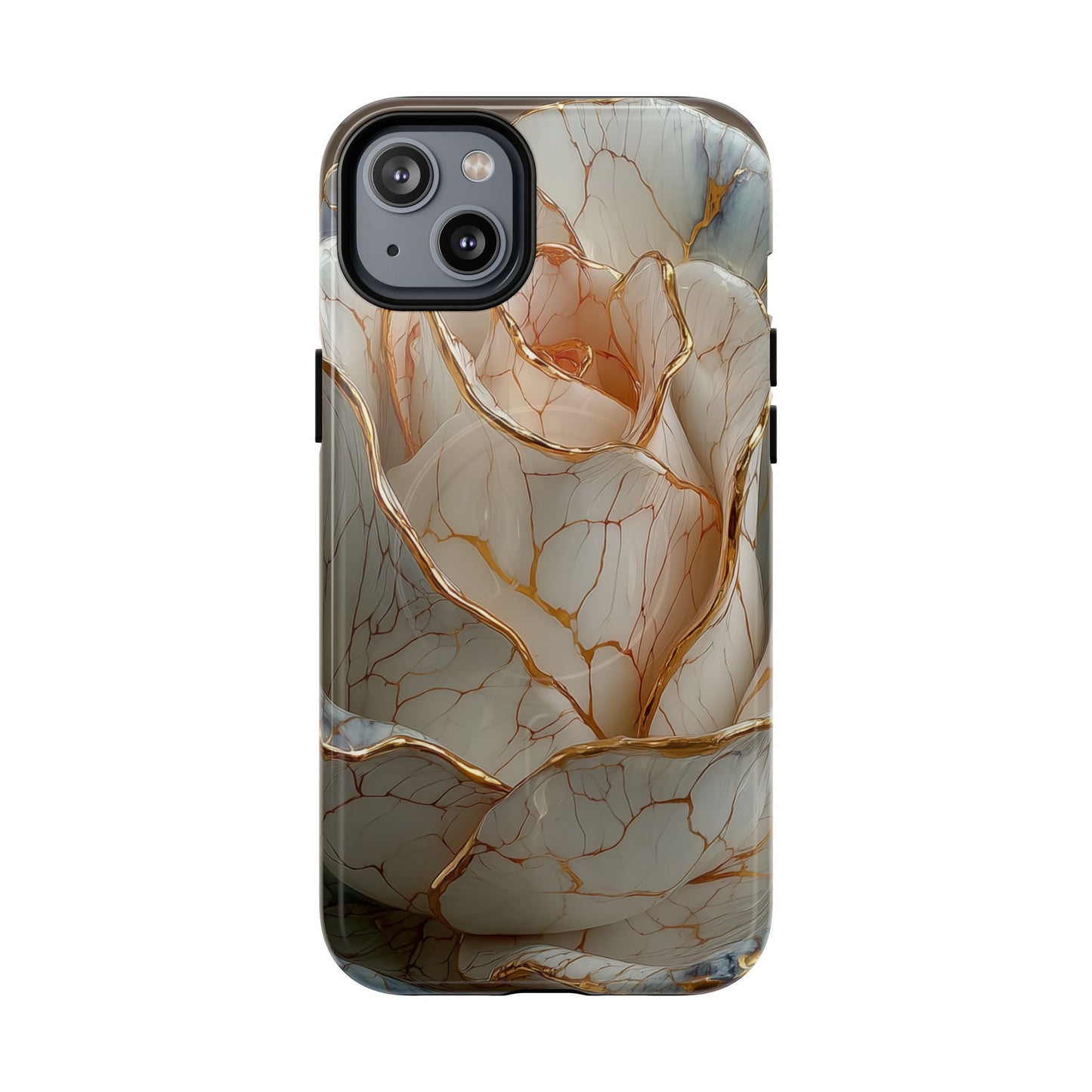 Elegant Rose iPhone Case - Tough Magnetic Design for Stylish Protection