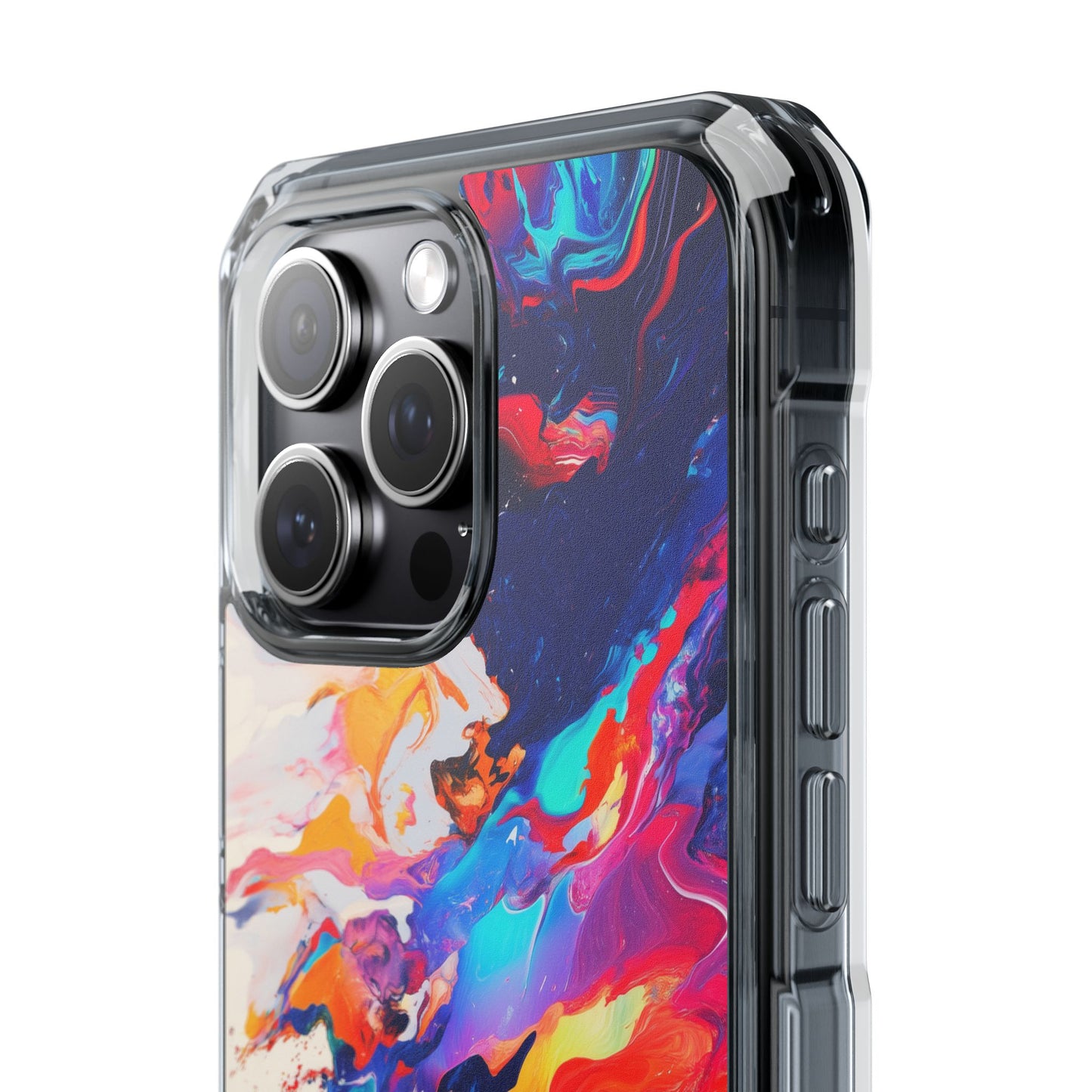 Vibrant Colorful Abstract Phone Case – Magnetic Clear Case for Bold & Stylish Protection