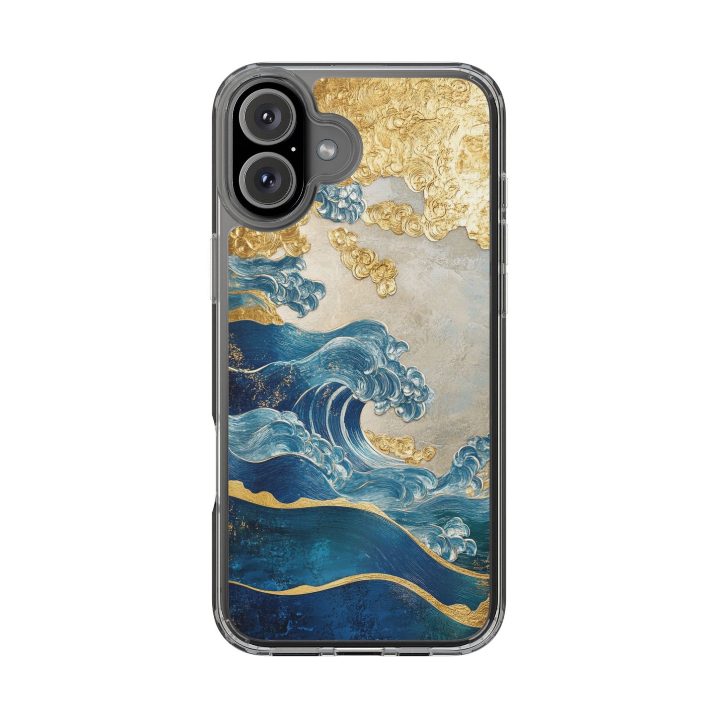 Golden Wave Clear Case - Stylish and Protective iPhone Cover
