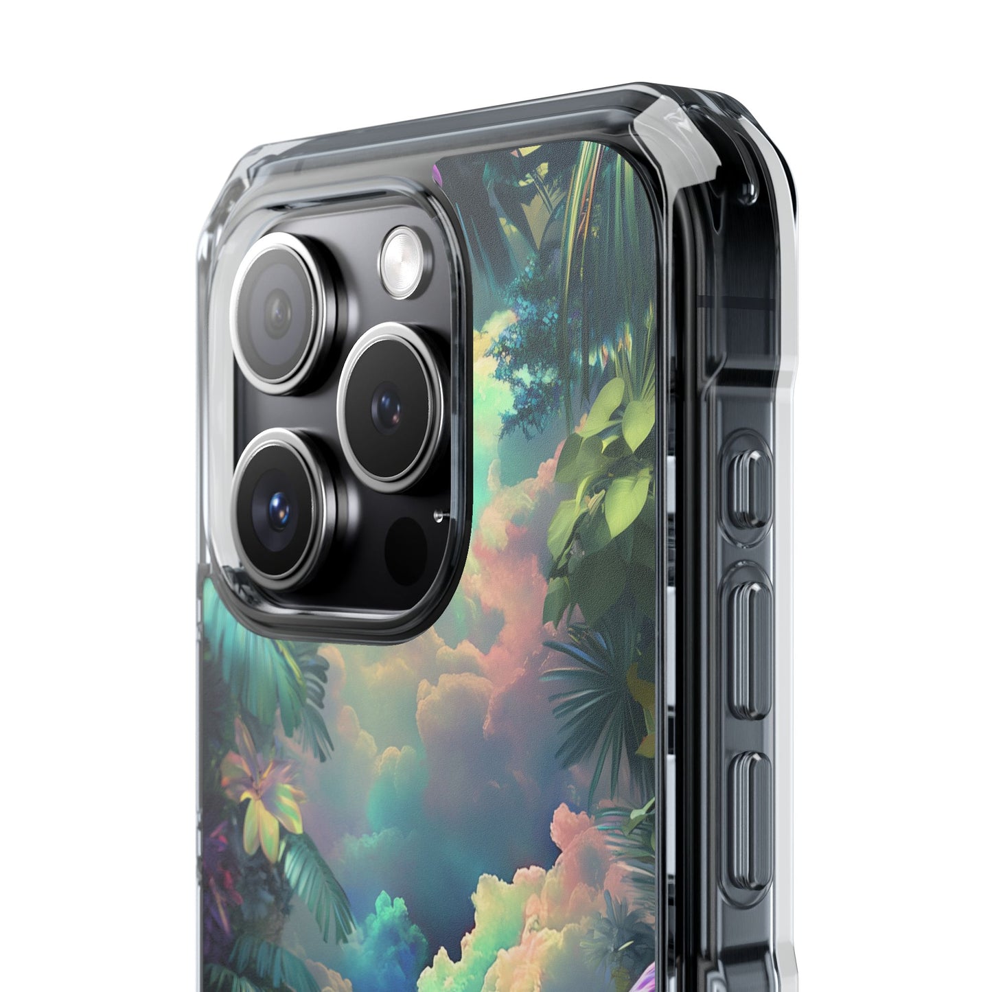 Tropical Jungle Magnetic Clear Impact iPhone Case