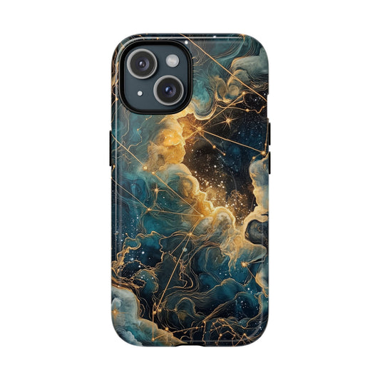 Cosmic Tough Magnetic iPhone Case - Nebula Design, Durable Protection