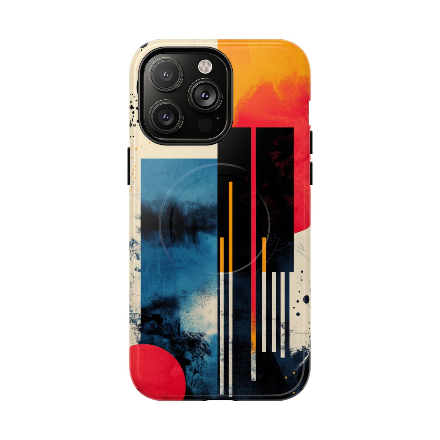 Abstract Tough Magnetic Phone Case - Colorful Geometric Design