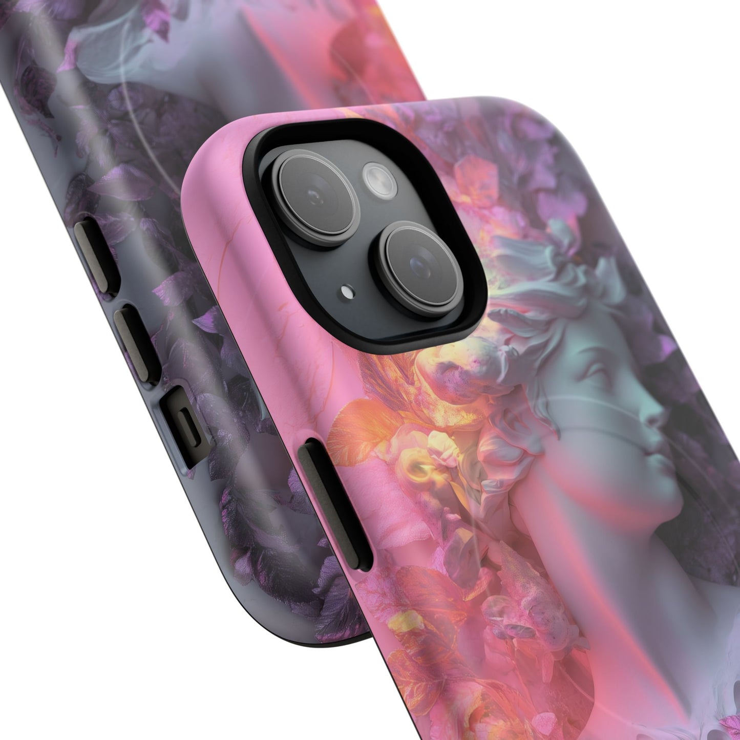 Artistic Tough Magnetic iPhone Case - Floral Goddess Design