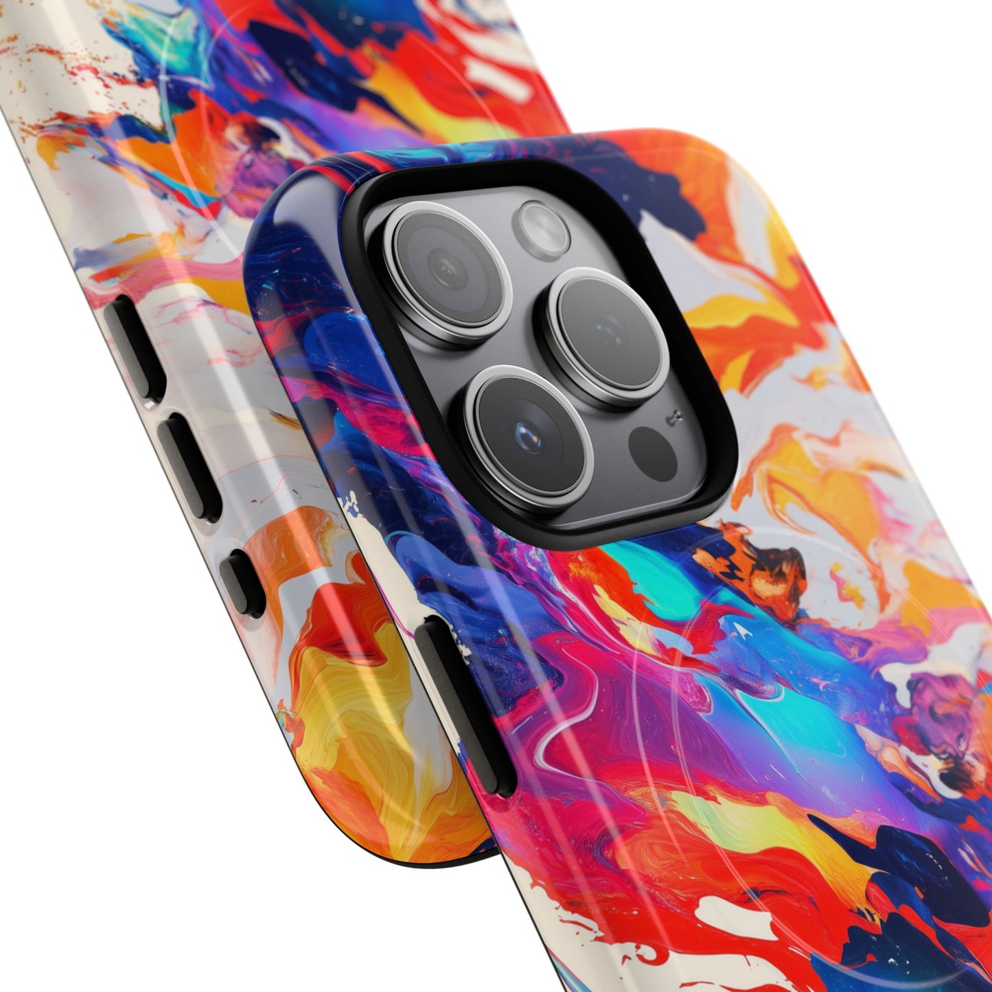 Vibrant Tough Magnetic Case - Color Splash Design for iPhone