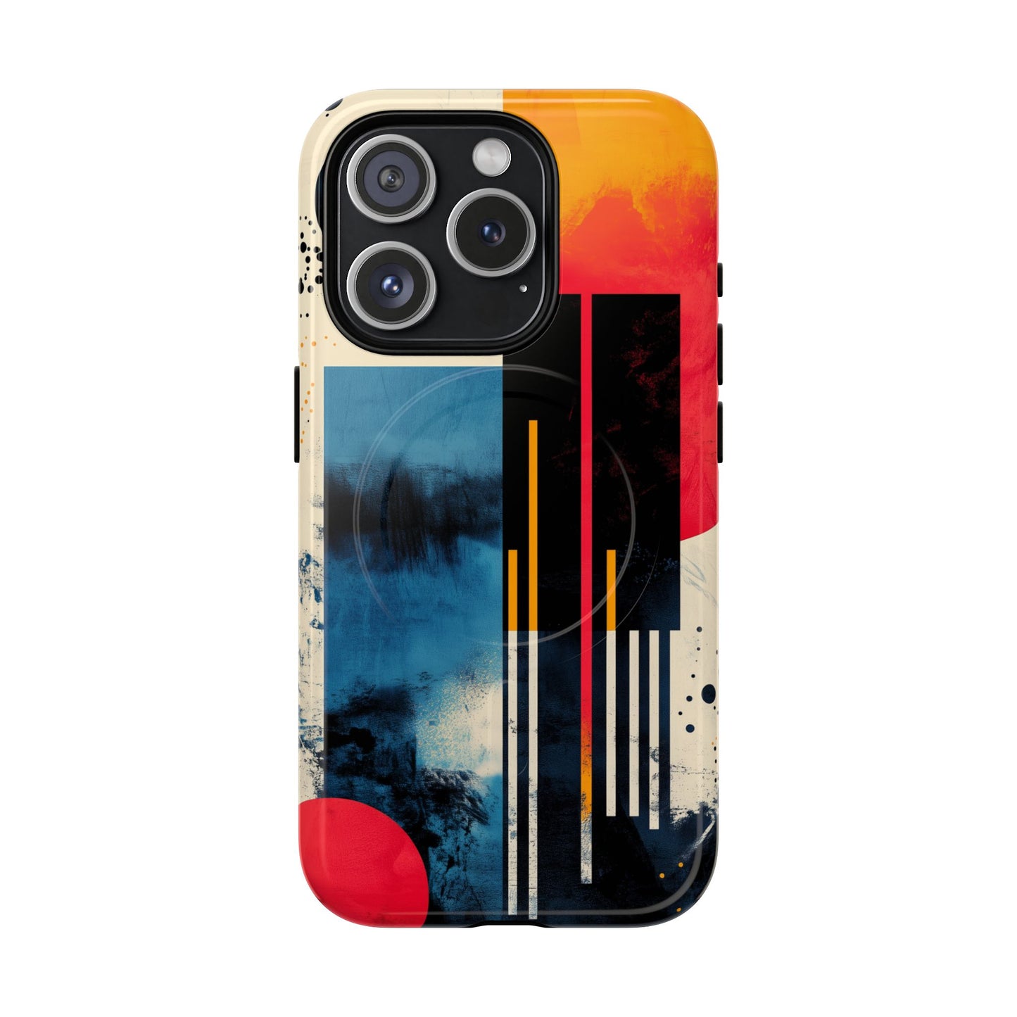 Abstract Tough Magnetic Phone Case - Colorful Geometric Design