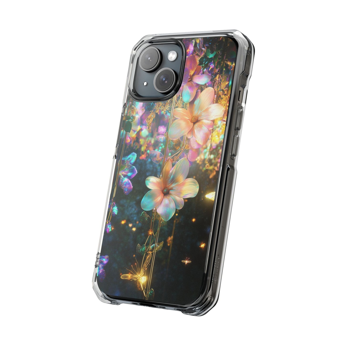 Floral Glow Magnetic Clear Impact iPhone Case