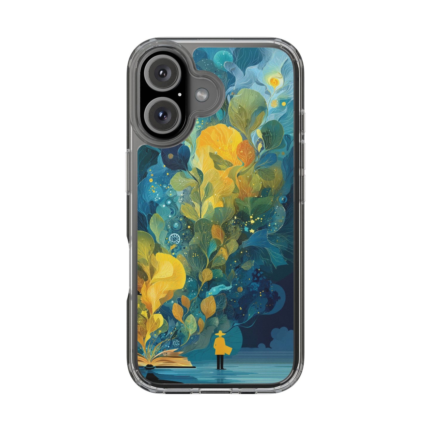 Artistic Reader Clear Phone Case - Design for Creative Souls