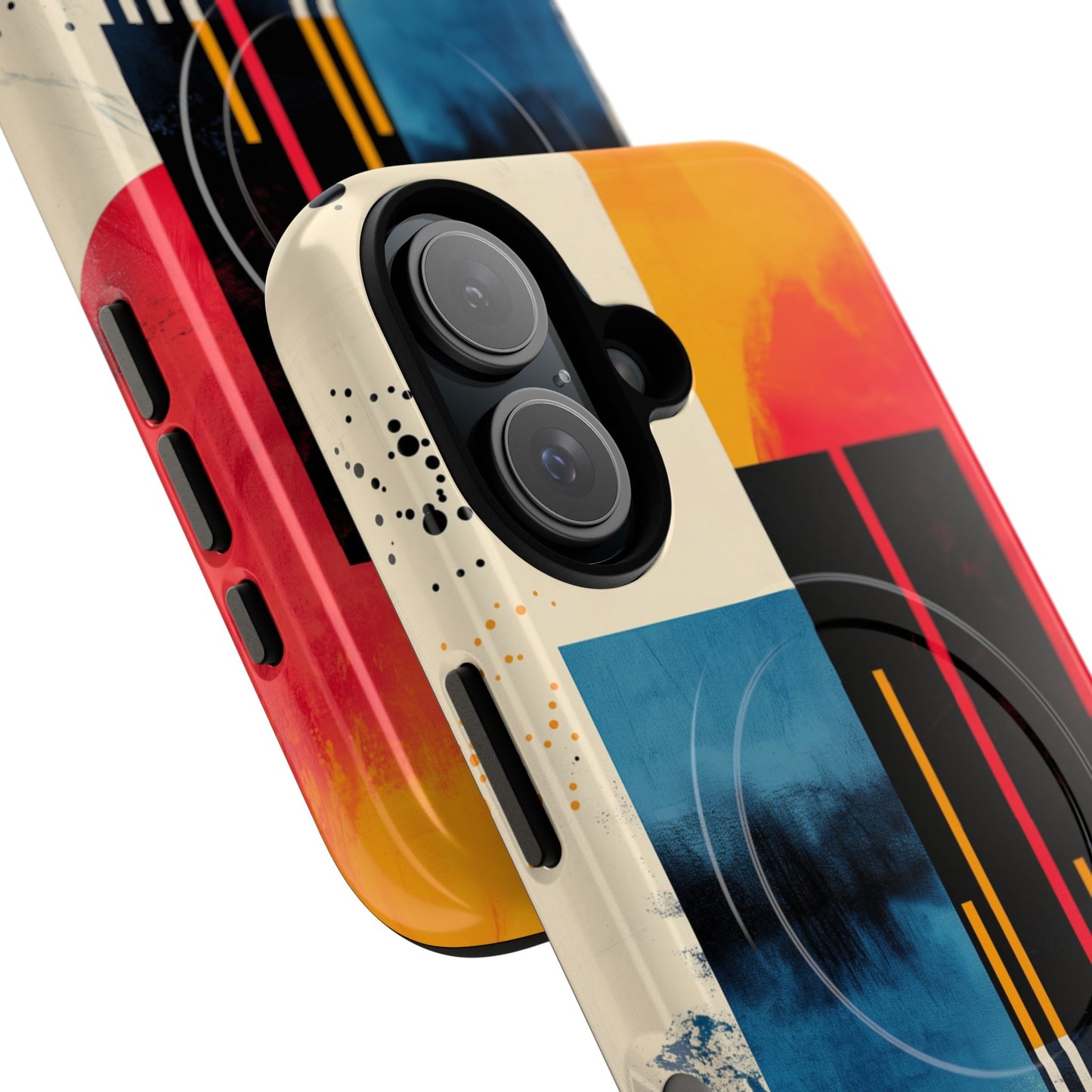 Abstract Tough Magnetic Phone Case - Colorful Geometric Design