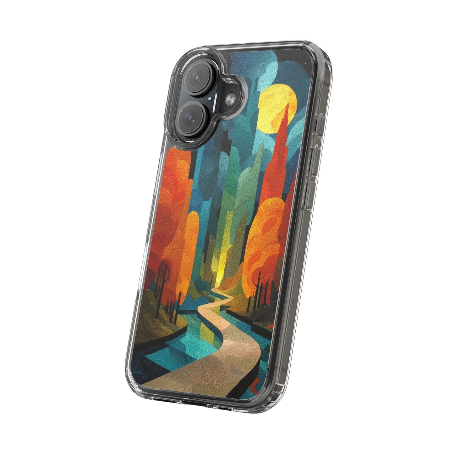 Vibrant Deep Art Landscape Phone Case - Clear Protective Cover for Nature Lovers