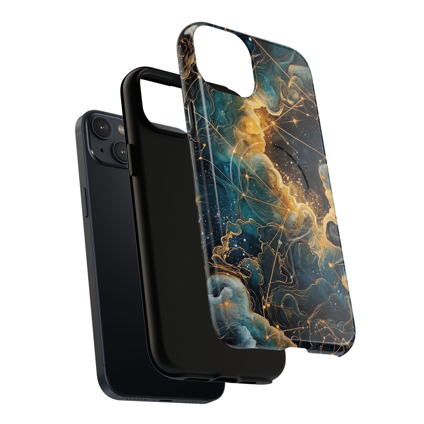 Cosmic Tough Magnetic iPhone Case - Nebula Design, Durable Protection