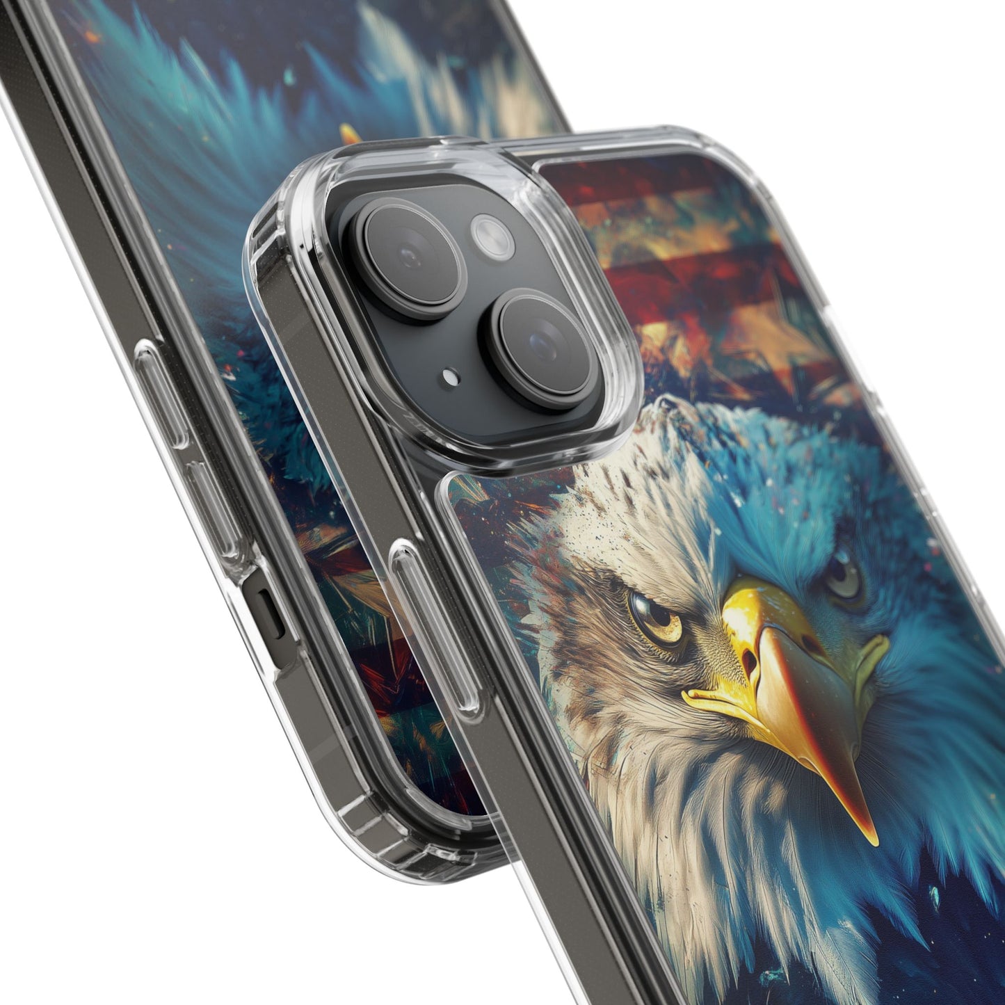 USA Eagle Design Clear Phone Case - Patriotic and Stylish