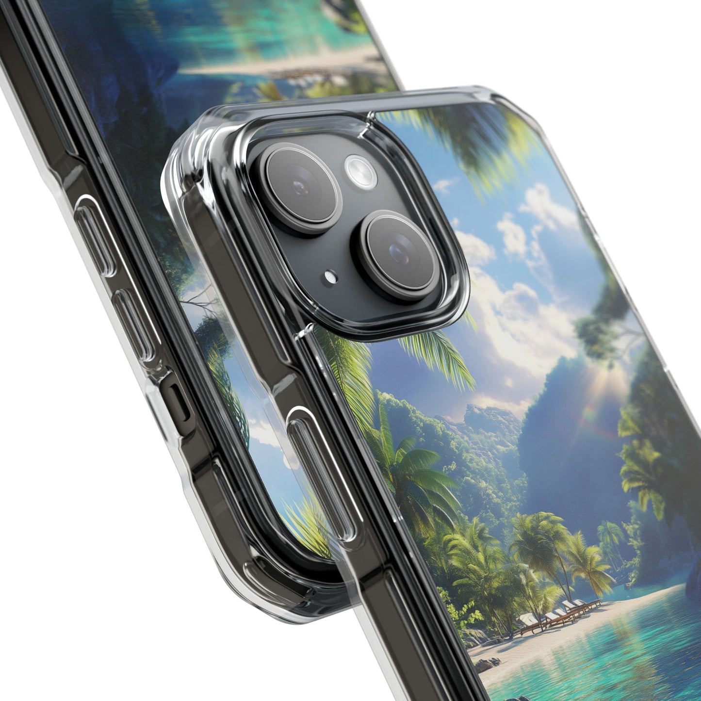 Tropical Paradise Magnetic Clear iPhone Case
